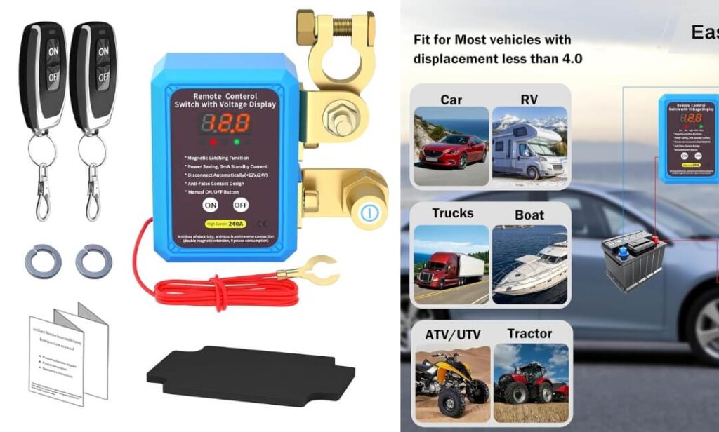 Gasoray Kill Switch for Car with LED Voltage Display