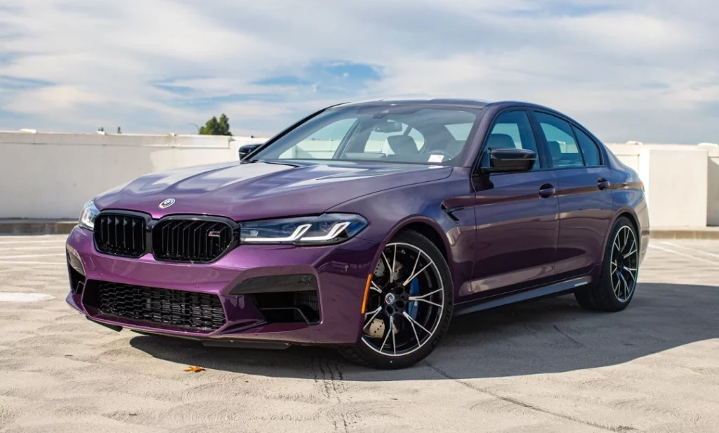 BMW M5 purple silk metallic